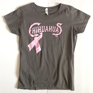 Chihuahua baseball breast cancer shirt